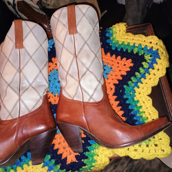 CHARLIE 1 HORSE BROWN LEATHER WESTERN STYLE BOOTS!! NEW - Picture 2 of 10